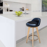 NNEDSZ  Decor Phoenix Barstool Black Chairs Kitchen Dining Chair Bar Stool - One Pack - Black