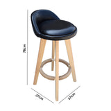 NNEDSZ  Decor Phoenix Barstool Black Chairs Kitchen Dining Chair Bar Stool - One Pack - Black