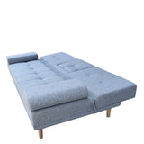 NNEDSZ  Decor Mendoza 2 in 1 Sofa Bed Couch Grey Pull Down Cupholder 3 Seats Futon