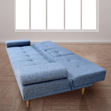 NNEDSZ  Decor Mendoza 2 in 1 Sofa Bed Couch Grey Pull Down Cupholder 3 Seats Futon