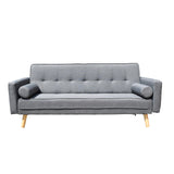 NNEDSZ  Decor Sicily 2 in 1 Sofa Bed Charcoal 3 Seater Futon Couch Recliner