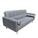 NNEDSZ  Decor Sicily 2 in 1 Sofa Bed Charcoal 3 Seater Futon Couch Recliner