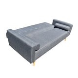 NNEDSZ  Decor Sicily 2 in 1 Sofa Bed Charcoal 3 Seater Futon Couch Recliner