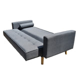 NNEDSZ  Decor Sicily 2 in 1 Sofa Bed Charcoal 3 Seater Futon Couch Recliner