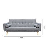 NNEDSZ  Decor Sicily 2 in 1 Sofa Bed Charcoal 3 Seater Futon Couch Recliner