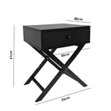 NNEDSZ  Decor Bedside Table Surry Hills Black Storage Cabinet Bedroom - One Pack - Black