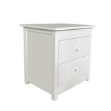 NNEDSZ  Decor Bedside Table Byron Bay White Storage Cabinet Bedroom - One Pack - White