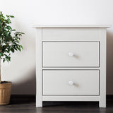 NNEDSZ  Decor Bedside Table Byron Bay White Storage Cabinet Bedroom - One Pack - White