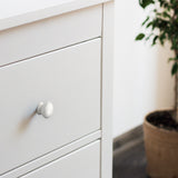 NNEDSZ  Decor Bedside Table Byron Bay White Storage Cabinet Bedroom - One Pack - White