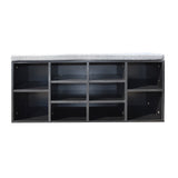 NNEDSZ  Decor 2 in 1 Shoe Organiser With Bench Storage - Black And Grey