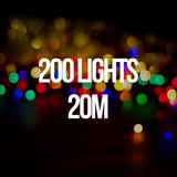 NNEDSZ Decor Outdoor LED Plug In Fairy Lights - Multicoloured - 200 Lights