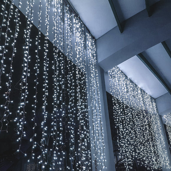 NNEDSZ Decor Outdoor LED Plug In Fairy Lights - White - 200 Lights