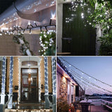 NNEDSZ Decor Outdoor LED Plug In Fairy Lights - White - 200 Lights