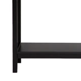 NNEDSZ Decor Tulum Rattan Console Table Entry Table Storage Hallway Wood Black