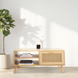 NNEDSZ Decor Santiago Rattan Coffee Table Storage Drawer Furniture Wooden Oak