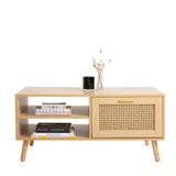 NNEDSZ Decor Santiago Rattan Coffee Table Storage Drawer Furniture Wooden Oak
