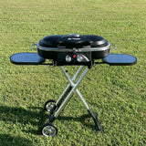 NNEDSZ Havana Outdoors BBQ Mate Premium Portable Gas Grill LPG Twin Grill Outdoor Black