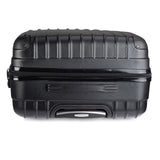 NNEDSZ Premium 3pc ABS Luggage Suitcase Luxury Hard Case Shockproof Travel Set - Black