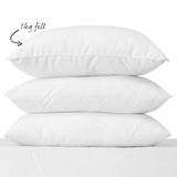 NNEDSZ Comfort Luxury Duck Feather & Down Pillow Twin Pack Home Set 50 x 75 cm White