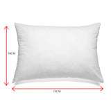 NNEDSZ Comfort Goose Down Feather Pillows 1000GSM 100% Cotton Cover - Twin Pack 50 x 75 cm White