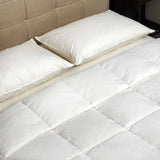 NNEDSZ Comfort Goose Down Feather Pillows 1000GSM 100% Cotton Cover - Twin Pack 50 x 75 cm White