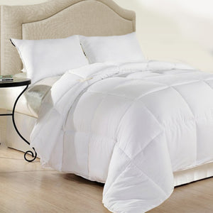 NNEDSZ Comfort 500GSM Plush Duck Feather Down Quilt Ultra Warm Soft - All Seasons King White