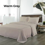 NNEDSZ Comfort Bamboo Blended Sheet & Pillowcases Set 1000TC Ultra Soft Bedding Double Warm Grey
