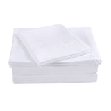 NNEDSZ Comfort Bamboo Blended Sheet & Pillowcases Set 1000TC Ultra Soft Bedding Queen White
