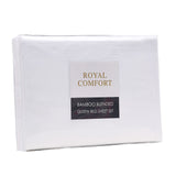 NNEDSZ Comfort Bamboo Blended Sheet & Pillowcases Set 1000TC Ultra Soft Bedding Queen White