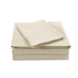 NNEDSZ Comfort Bamboo Blended Sheet & Pillowcases Set 1000TC Ultra Soft Bedding Queen Ivory