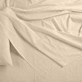 NNEDSZ Comfort Bamboo Blended Sheet & Pillowcases Set 1000TC Ultra Soft Bedding King Ivory