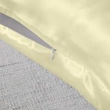 NNEDSZ Comfort Mulberry Soft Silk Hypoallergenic Pillowcase Twin Pack 51 x 76cm 51 x 76 cm Ivory