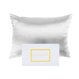 NNEDSZ Comfort Mulberry Soft Silk Hypoallergenic Pillowcase Twin Pack 51 x 76cm 51 x 76 cm Silver