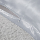 NNEDSZ Comfort Mulberry Soft Silk Hypoallergenic Pillowcase Twin Pack 51 x 76cm 51 x 76 cm Silver