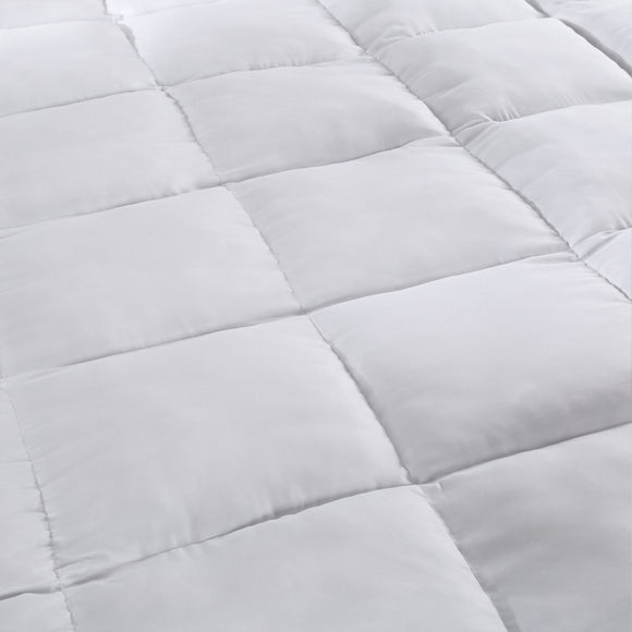 NNEDSZ Comfort 1000GSM Luxury Bamboo Fabric Gusset Mattress Pad Topper Cover Queen White