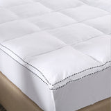 NNEDSZ Comfort 1000GSM Luxury Bamboo Fabric Gusset Mattress Pad Topper Cover King White