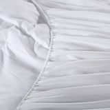 NNEDSZ Comfort 1000GSM Luxury Bamboo Fabric Gusset Mattress Pad Topper Cover King White