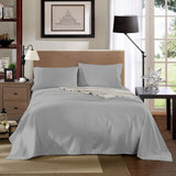 NNEDSZ 1200 Thread Count 100% Egyptian Cotton Sheet Set Stripe Hotel Grade Double Silver