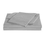 NNEDSZ 1200 Thread Count 100% Egyptian Cotton Sheet Set Stripe Hotel Grade Double Silver
