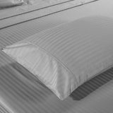 NNEDSZ 1200 Thread Count 100% Egyptian Cotton Sheet Set Stripe Hotel Grade Double Silver