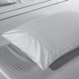 NNEDSZ 1200 Thread Count 100% Egyptian Cotton Sheet Set Stripe Hotel Grade Double Silver