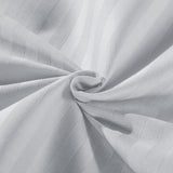 NNEDSZ 1200 Thread Count 100% Egyptian Cotton Sheet Set Stripe Hotel Grade Double Silver