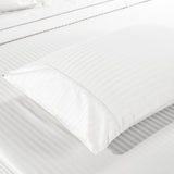 NNEDSZ 1200 Thread Count 100% Egyptian Cotton Sheet Set Stripe Hotel Grade Queen White