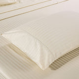NNEDSZ 1200 Thread Count 100% Egyptian Cotton Sheet Set Stripe Hotel Grade Queen Sand