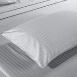 NNEDSZ 1200 Thread Count 100% Egyptian Cotton Sheet Set Stripe Hotel Grade Queen Silver