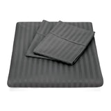 NNEDSZ 1200 Thread Count 100% Egyptian Cotton Sheet Set Stripe Hotel Grade Queen Charcoal