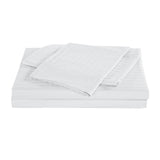NNEDSZ 1200 Thread Count 100% Egyptian Cotton Sheet Set Stripe Hotel Grade King White