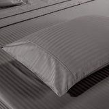 NNEDSZ 1200 Thread Count 100% Egyptian Cotton Sheet Set Stripe Hotel Grade King Charcoal