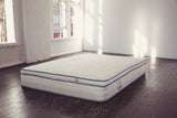 NNEDSZ  Panda Mattress 5 Zone Pocket Spring EuroTop Medium Firm 30cm Thickness - Single - White  Grey  Blue