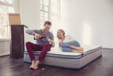 NNEDSZ  Panda Mattress 5 Zone Pocket Spring EuroTop Medium Firm 30cm Thickness - Single - White  Grey  Blue
